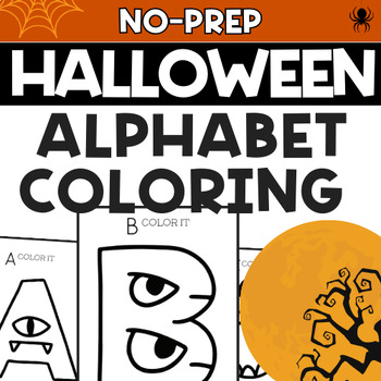 Halloween letters coloring pages