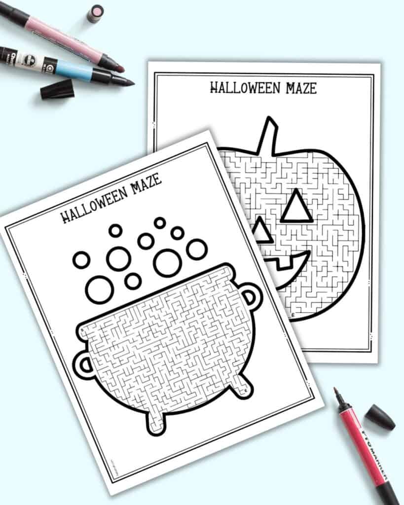 Free halloween maze printables