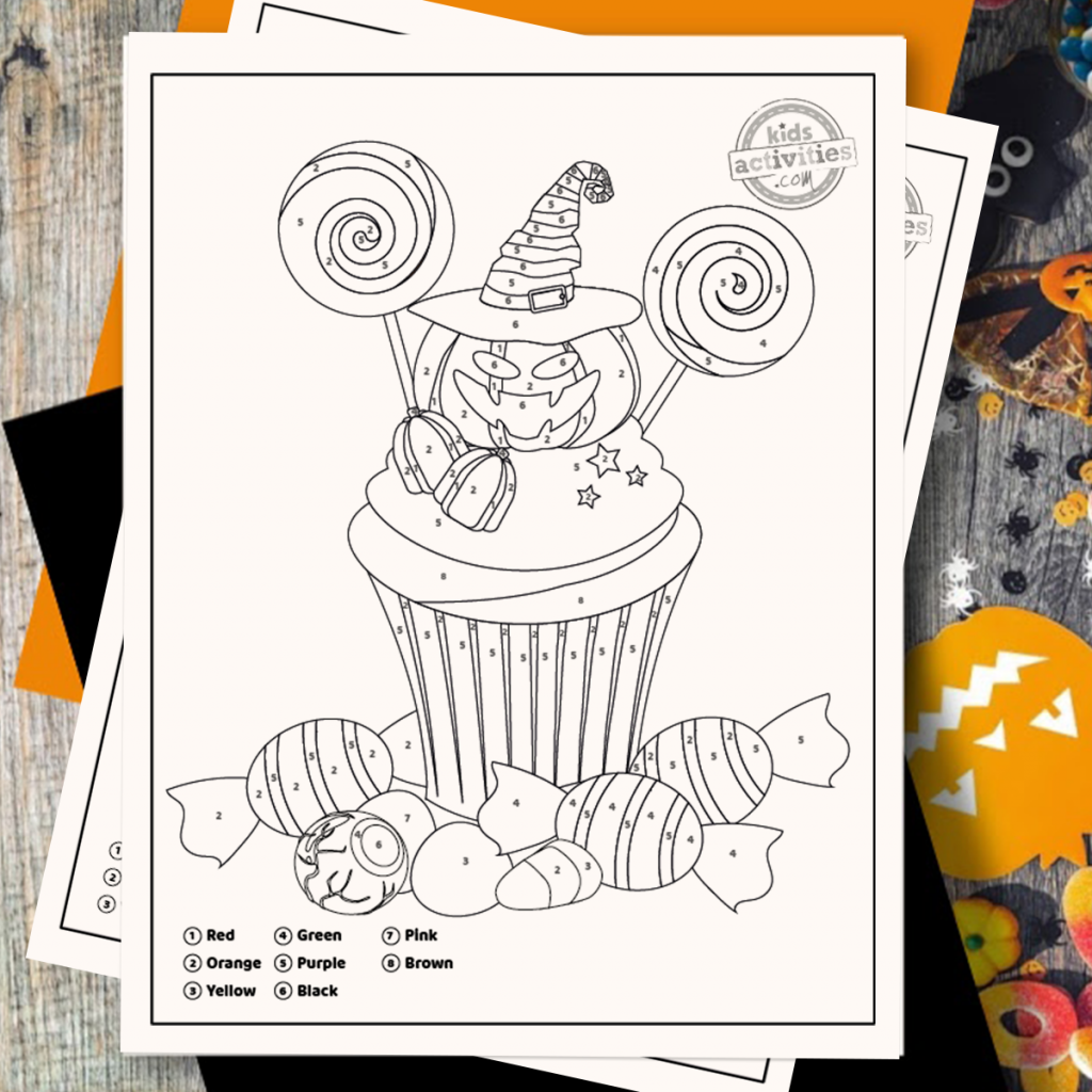 Spooktacular halloween activity cutest color by number printables