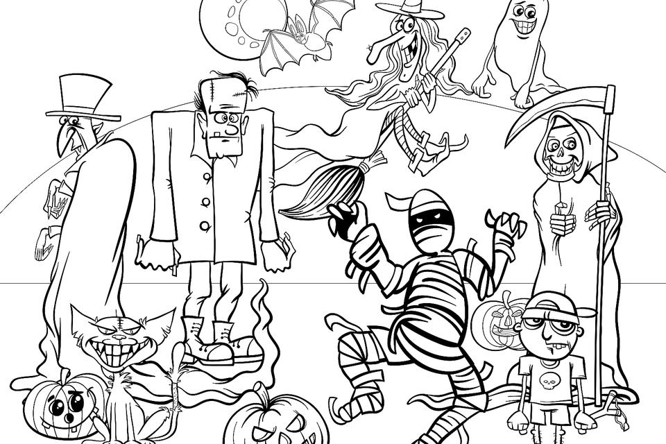 Halloween coloring pages free printable halloween activities for kids printables mom