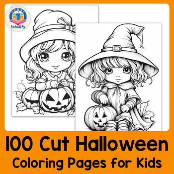 Adorable halloween coloring pages for kids and toddlers