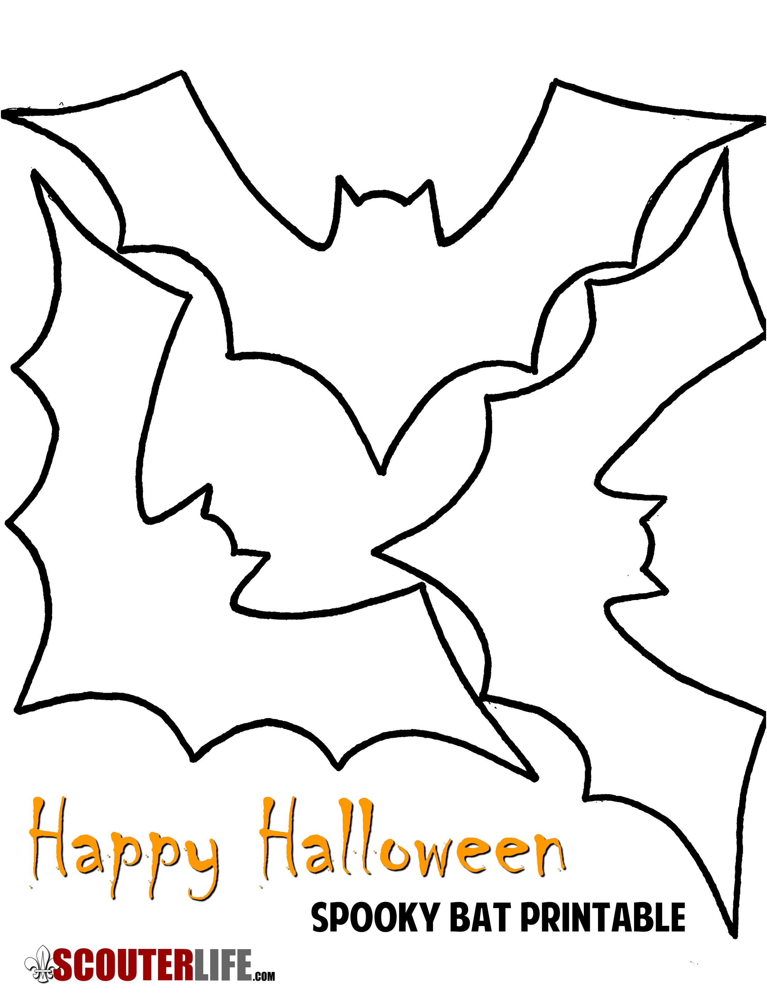 Halloween spooky bat printable â