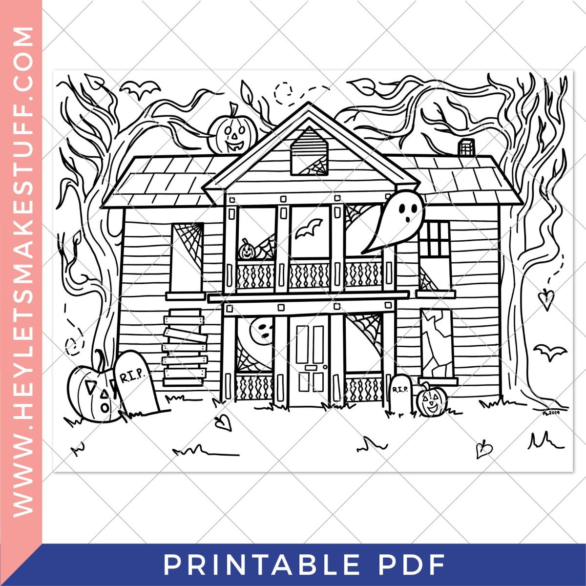 Free printable halloween coloring page