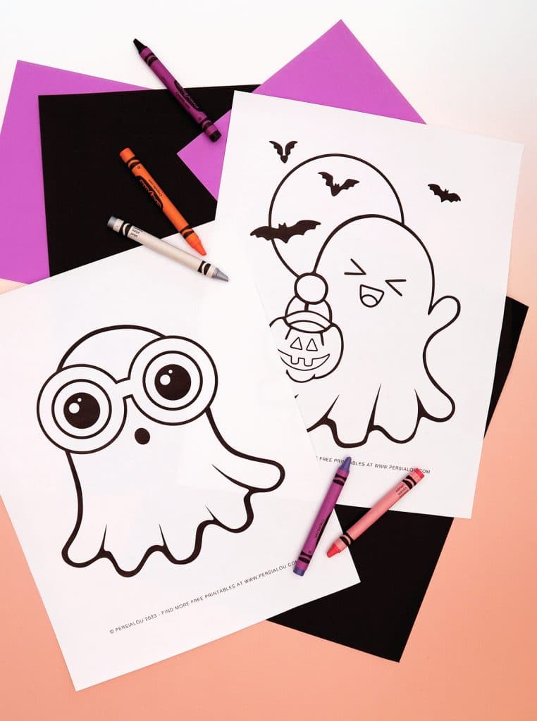 Free cute ghost coloring pages