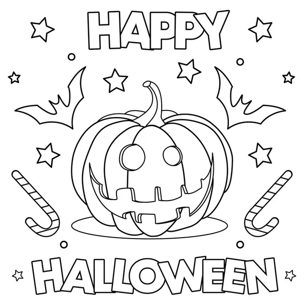 Halloween coloring pages vector images