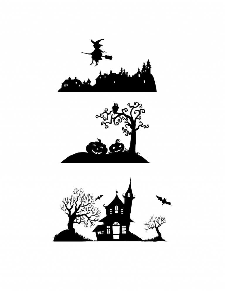 Silhouette rock halloween designs printable pack adventure in a box