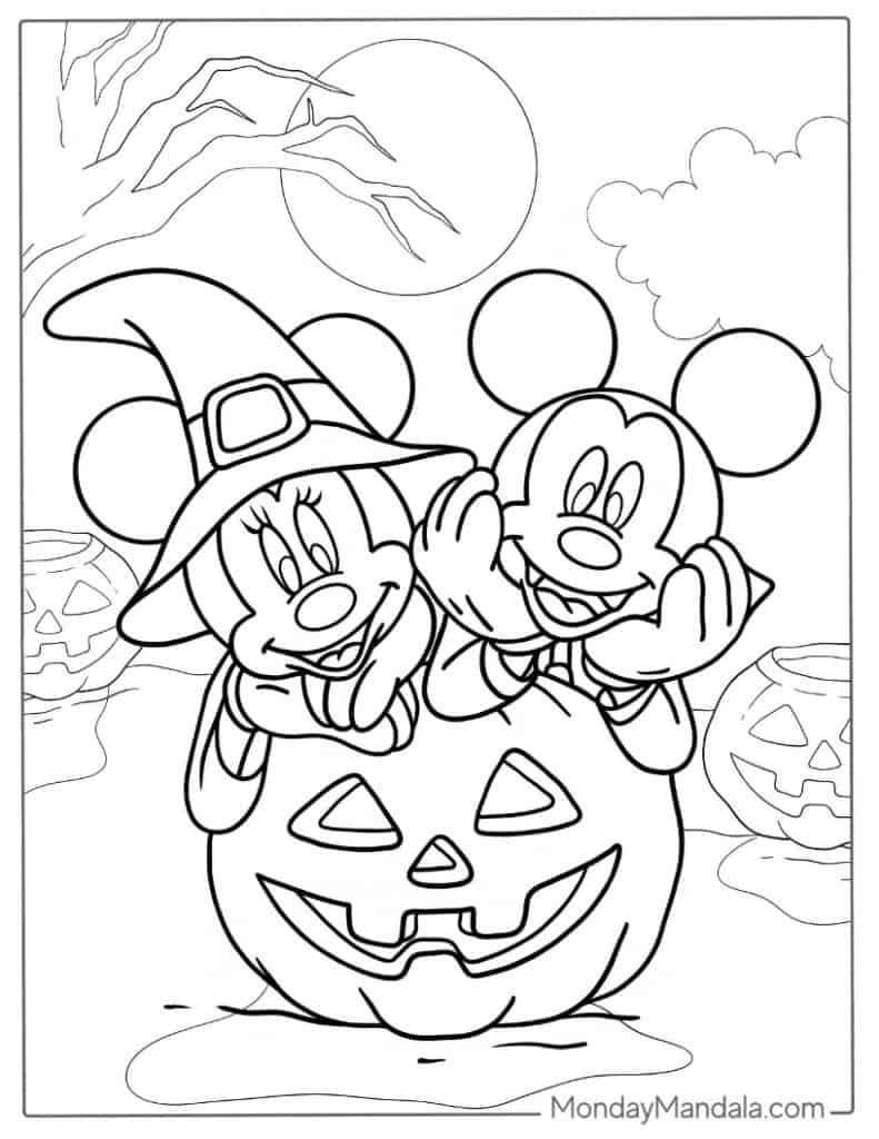 Halloween coloring pages free pdf printables