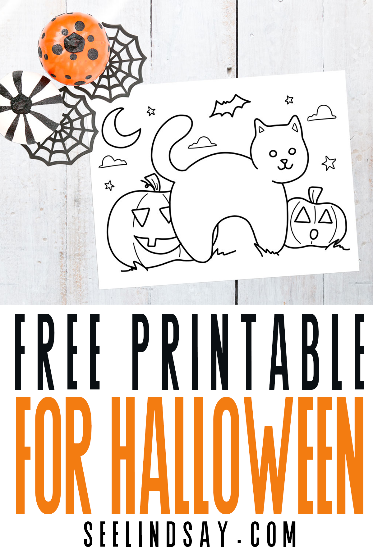 Free halloween coloring page cat coloring page