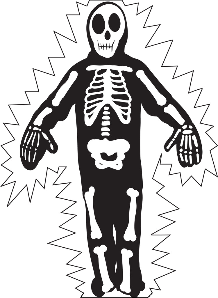 Printable halloween skeleton coloring page for kids â