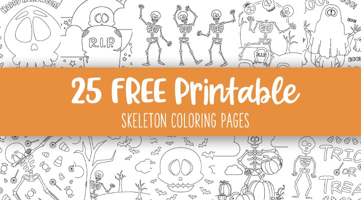 Skeleton coloring pages