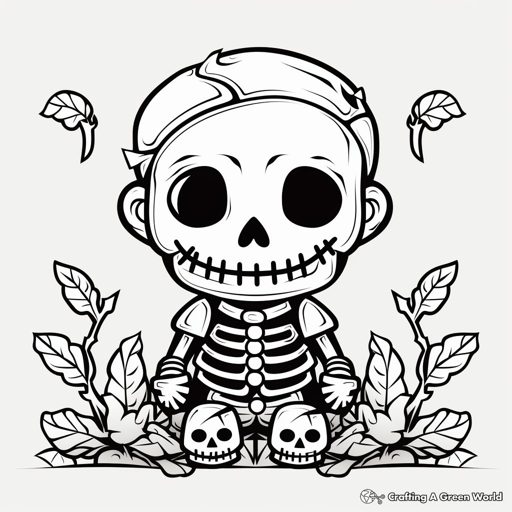 Skeleton coloring pages