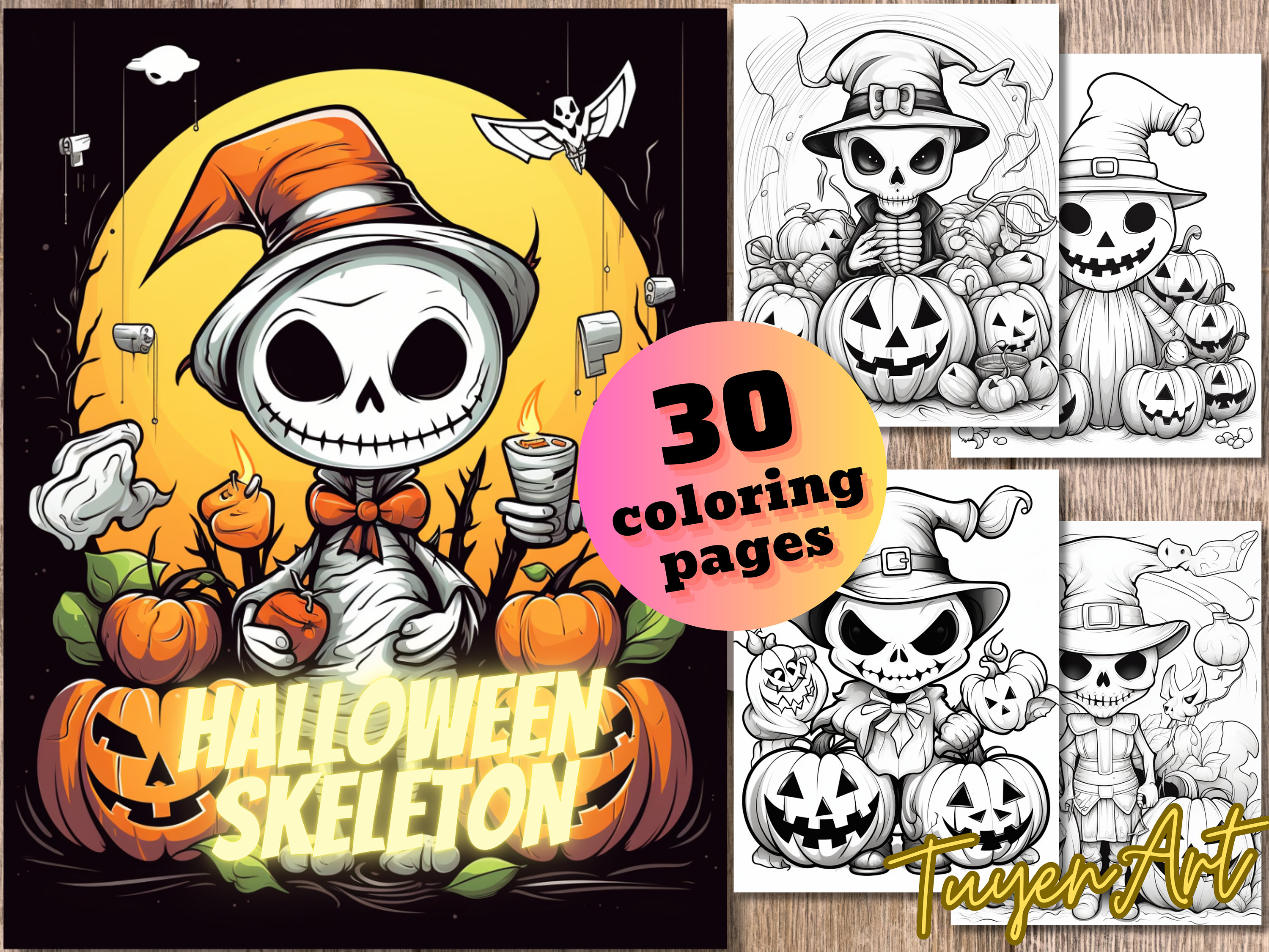 Halloween skeleton coloring book haunted coloring page printable coloring page halloween coloring pages for adults kids