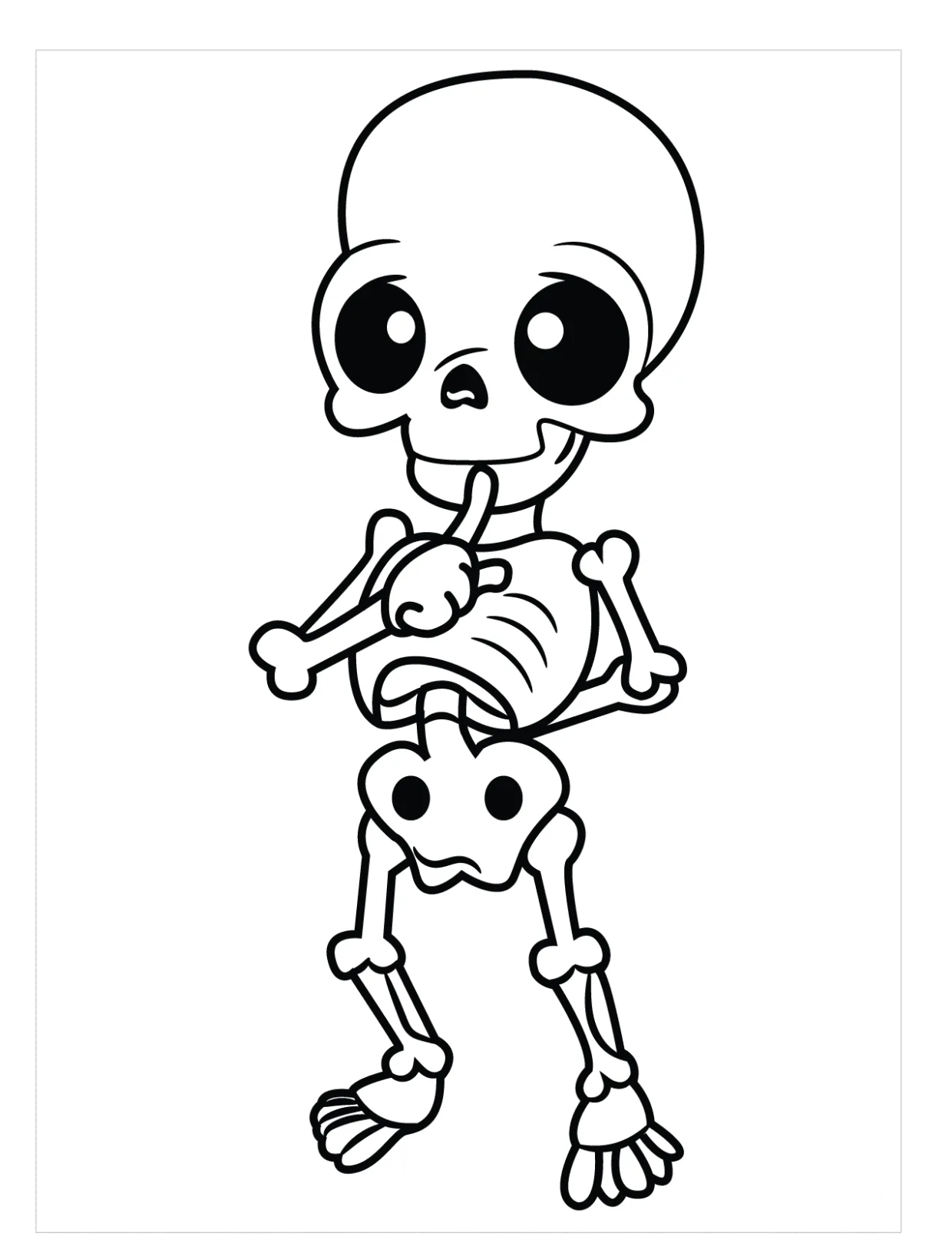 Skeleton coloring pages free printable sheets for kids