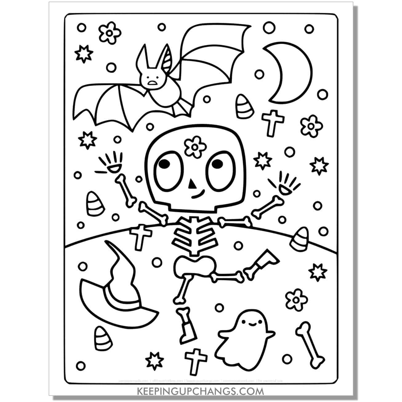 Free skeleton coloring pages sheets most popular printables