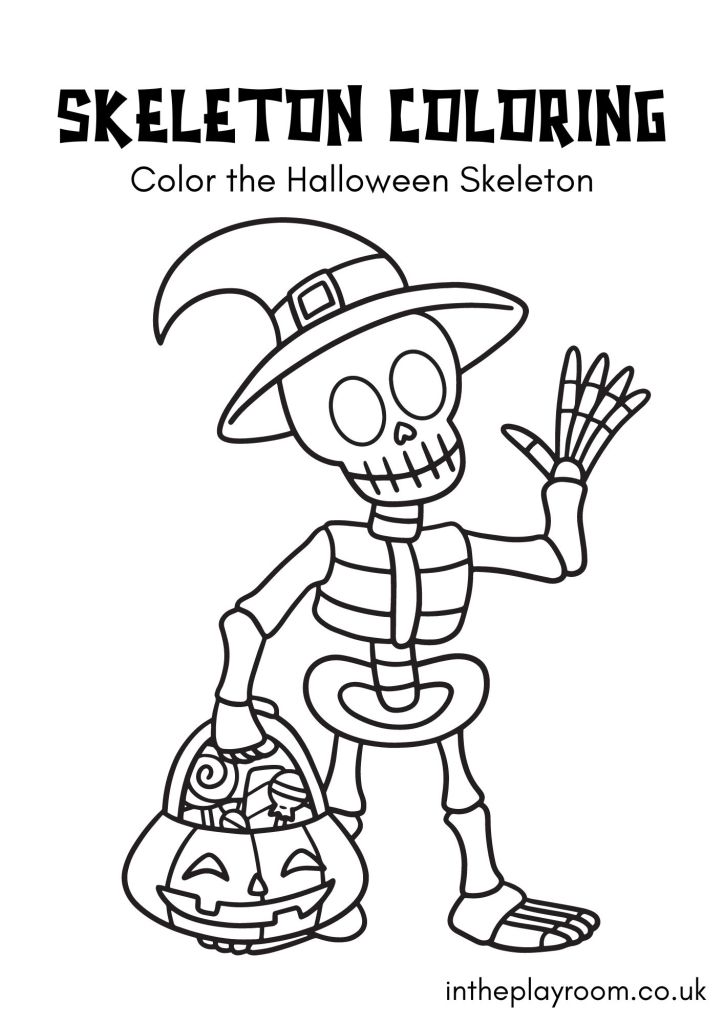 Free printable skeleton loring pages