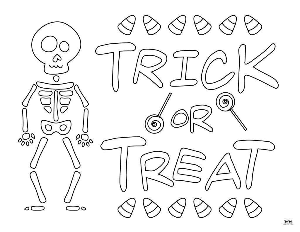 Skeleton coloring pages