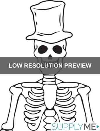 Printable halloween skeleton coloring page for kids â