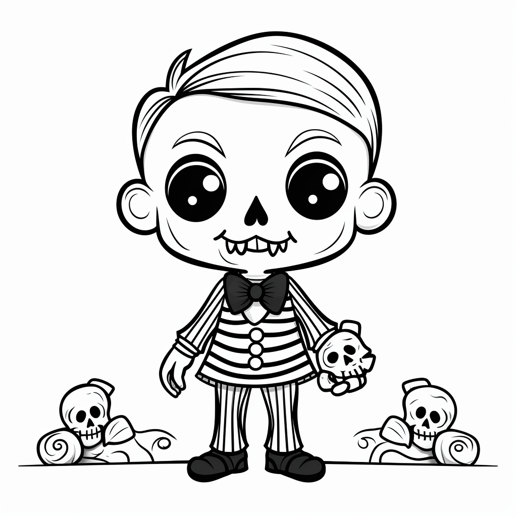 Skeleton coloring pages