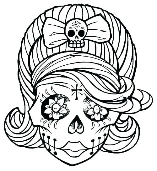 Free printable skull coloring pages for kids