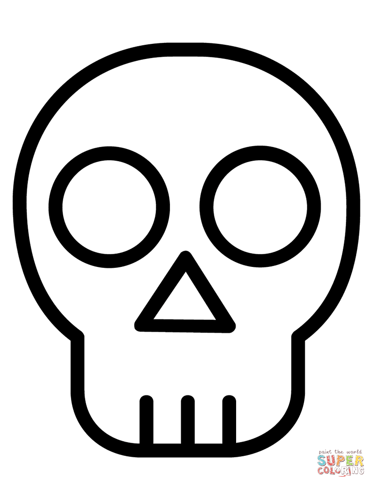 Halloween skull coloring page free printable coloring pages