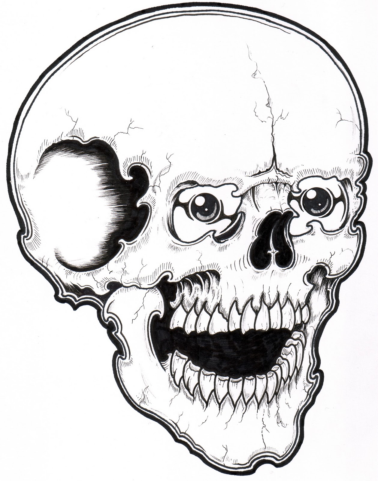 Free printable skull coloring pages for kids