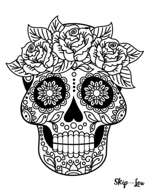 Sugar skull coloring pages skip to my lou