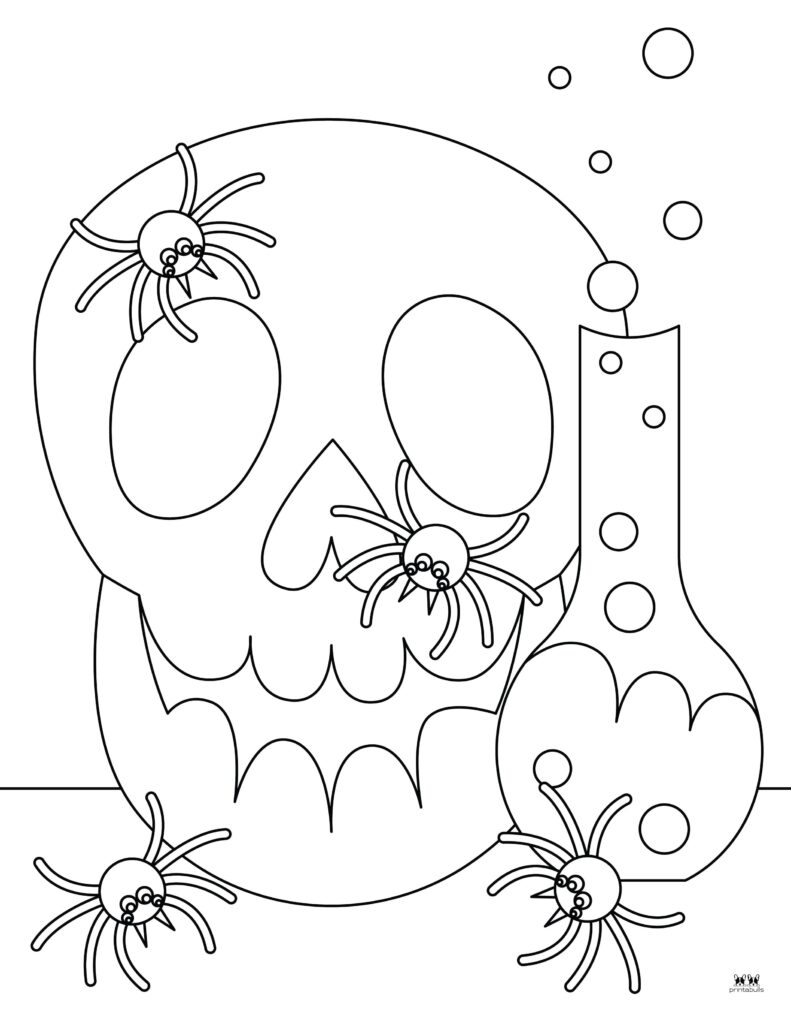 Halloween spider coloring pages