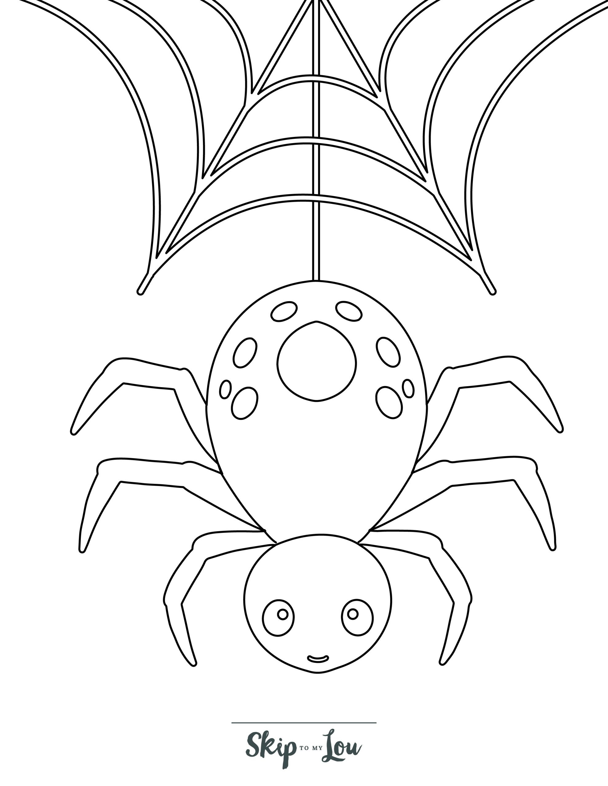 Spider coloring pages free printable pdf sheets skip to my lou