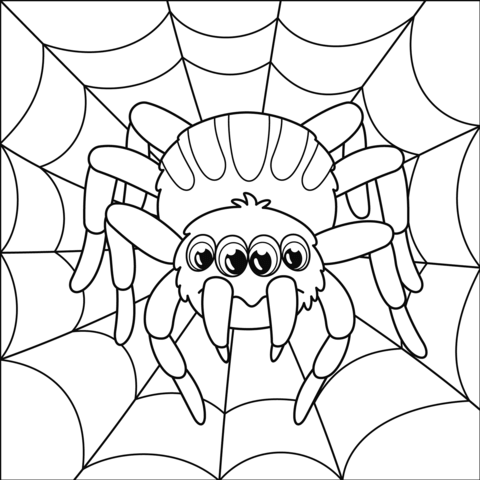 Spider coloring page free printable coloring pages