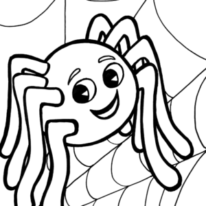 Halloween spider coloring pages printable for free download