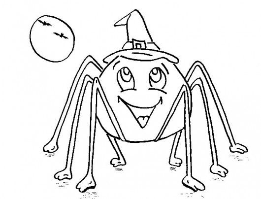 Pics of halloween scary spider coloring pages