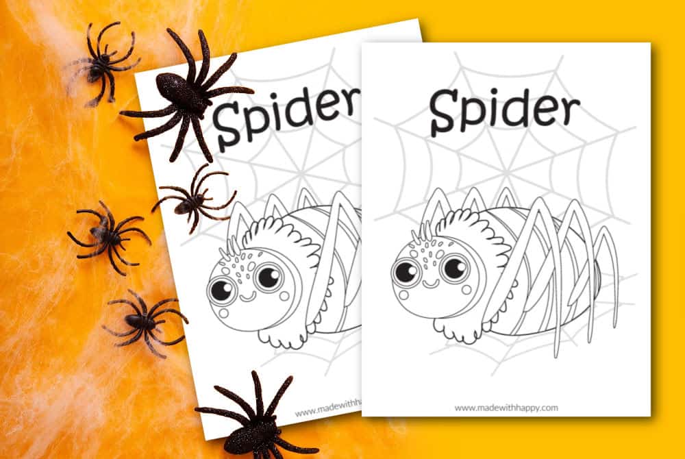 Free printable spider coloring pages