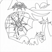 Halloween spiders coloring pages free printable pictures