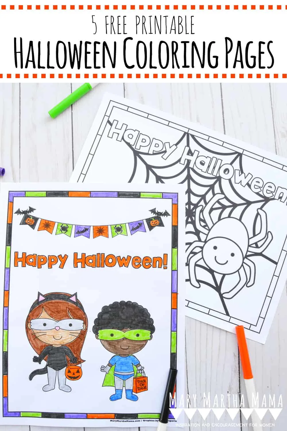 Free printable halloween coloring pages â mary martha mama