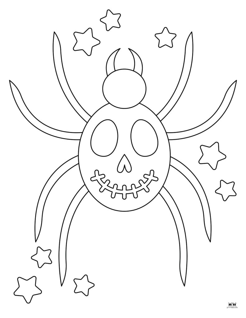 Halloween spider coloring pages
