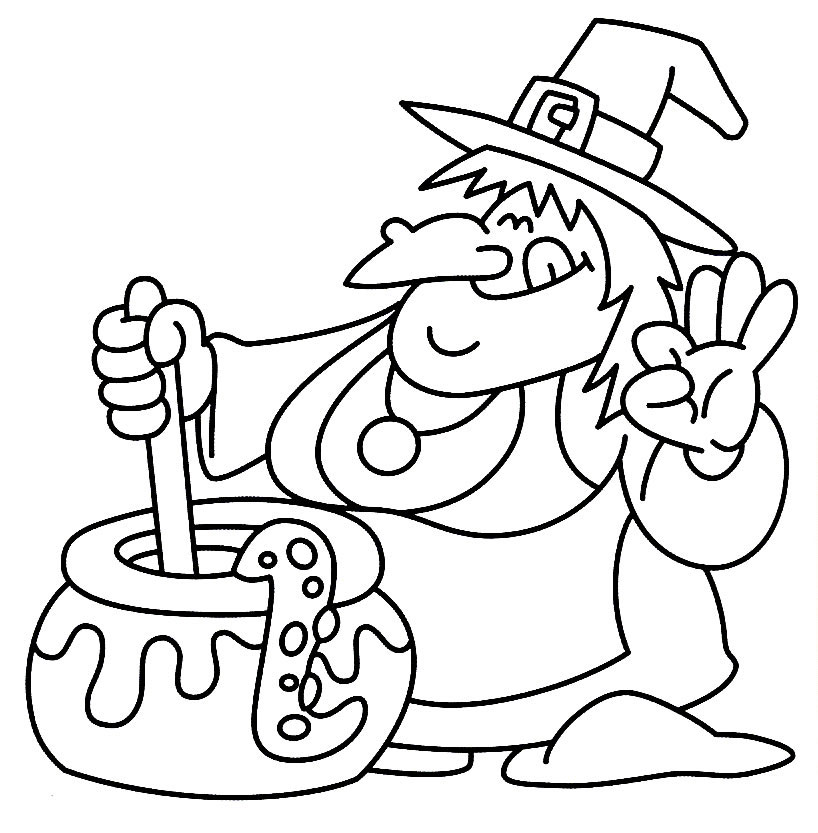 Halloween colouring pages for kids free printables