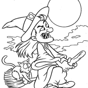 Halloween witch coloring pages printable for free download