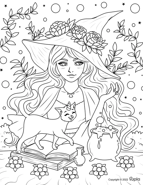 Ðï halloween witch with cat