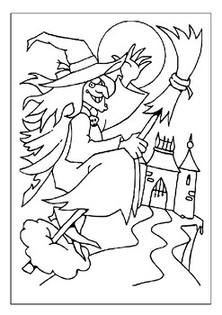 Witches ghouls and more printable halloween coloring pages for kids pdf