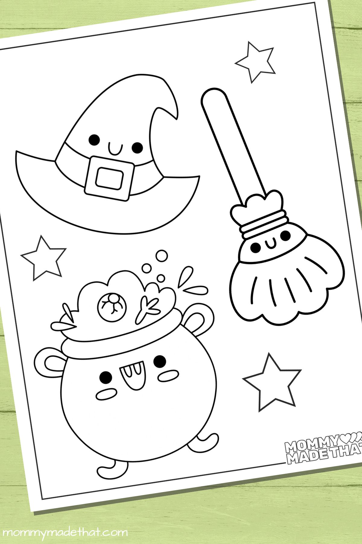 Cute witch coloring pages free printables