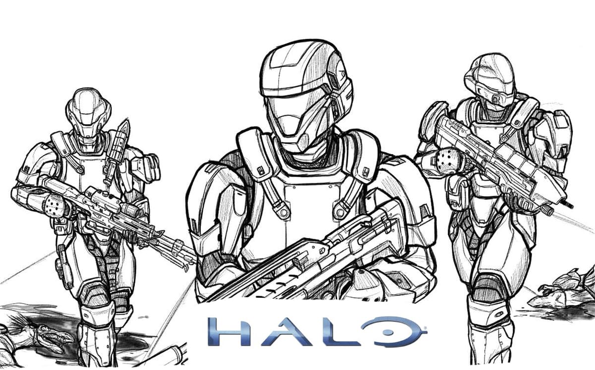 Halo coloring pages