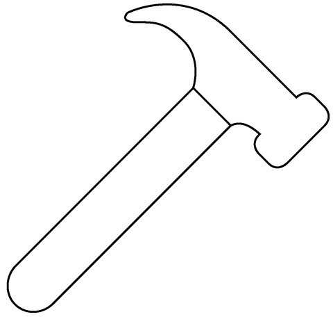 Hammer emoji coloring page free printable coloring pages