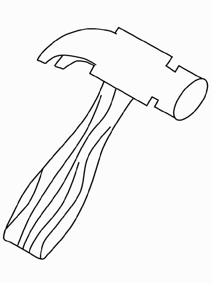 A hammer coloring page