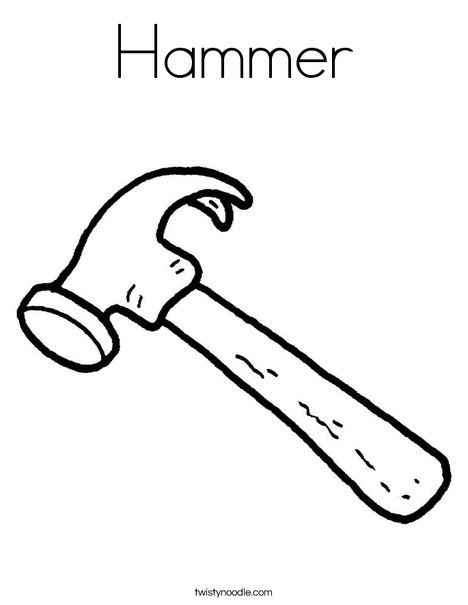 Hammer coloring page