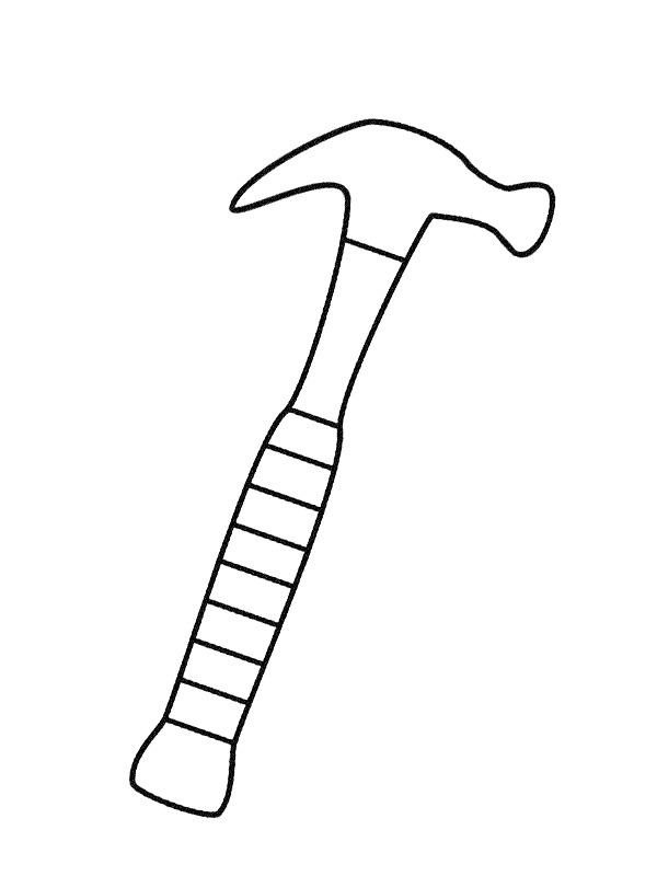 Hammer coloring page