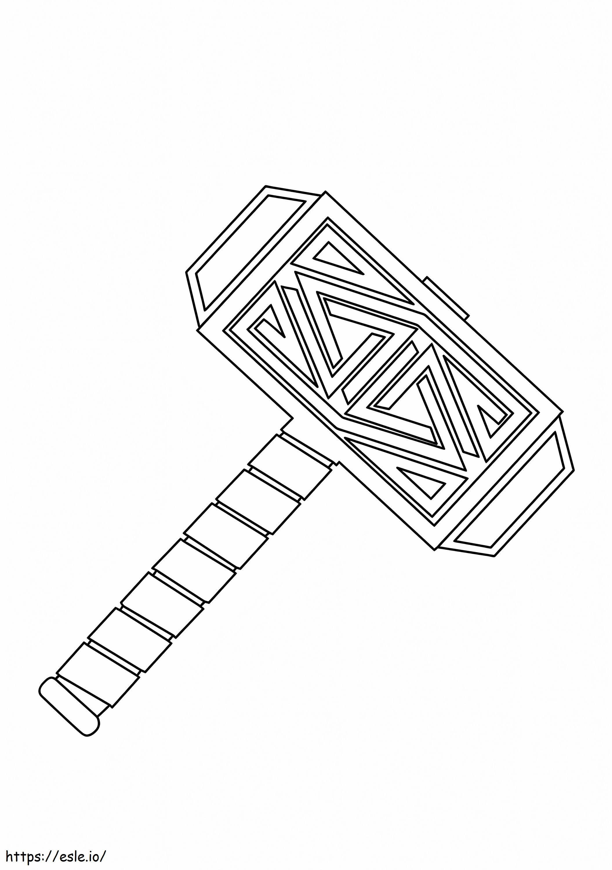 Mjolnir is a weapon a coloring page