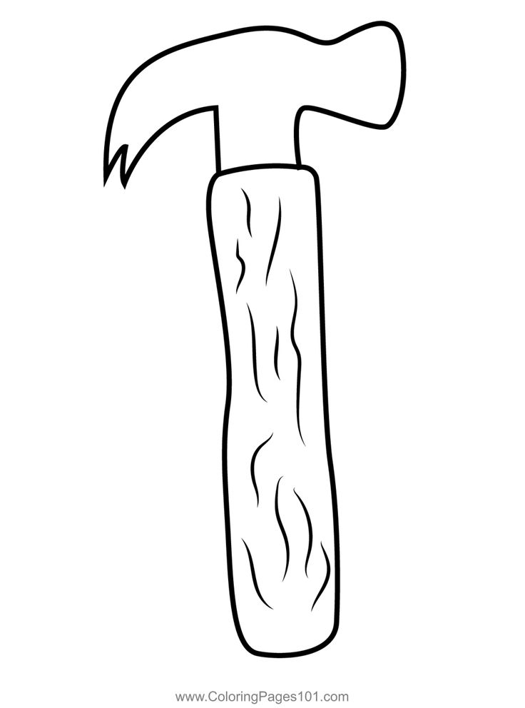 Hammer tool coloring page hammer tool coloring pages toy tools