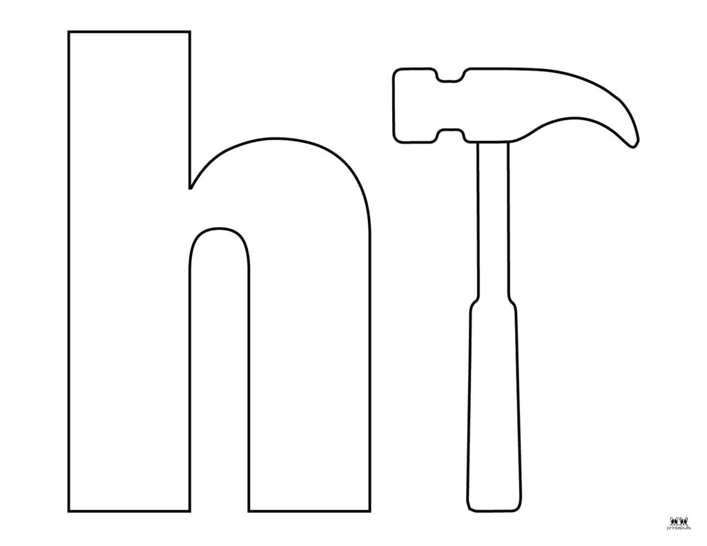 Letter h coloring pages