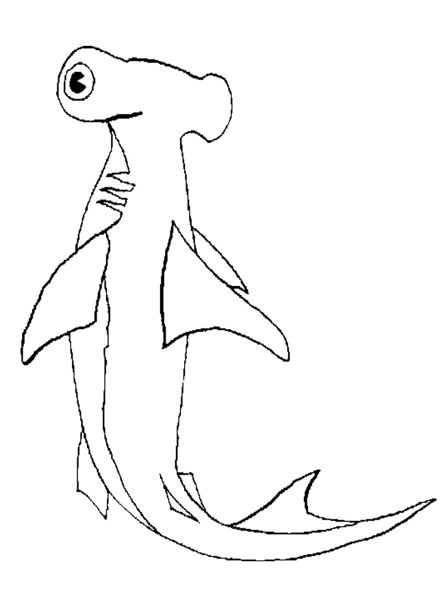 Hammerhead shark coloring page