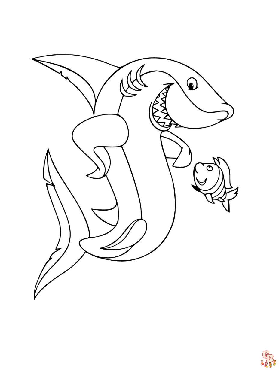 Free printable sharks coloring pages for kids